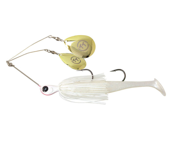 TT Lures 3/4oz Tornado+ Twin Spin Rigged Spinnerbait Lure - PEARL