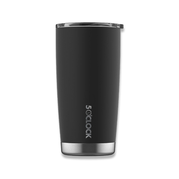 5 O'Clock Stainless Vacuum Insulated Tumbler Black Hiking Camping