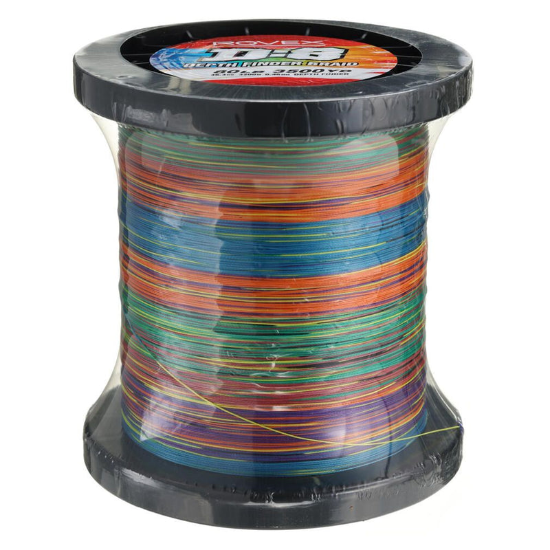3500yd Spool of Rovex D:8 80lb Multi-Coloured Depth Finder Braided Fishing Line