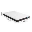 Dreamz Single Mattress Blue Gel Memory Foam Cooling Breathable Medium Firm 20cm