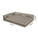 Pawz Orthopedic Dog Bed Memory Foam Cushion Cat Calming Mat Washable L Coffee