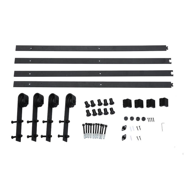 1.5m Antique Classic Style Single Sliding Barn Door Hardware Track Roller Kit