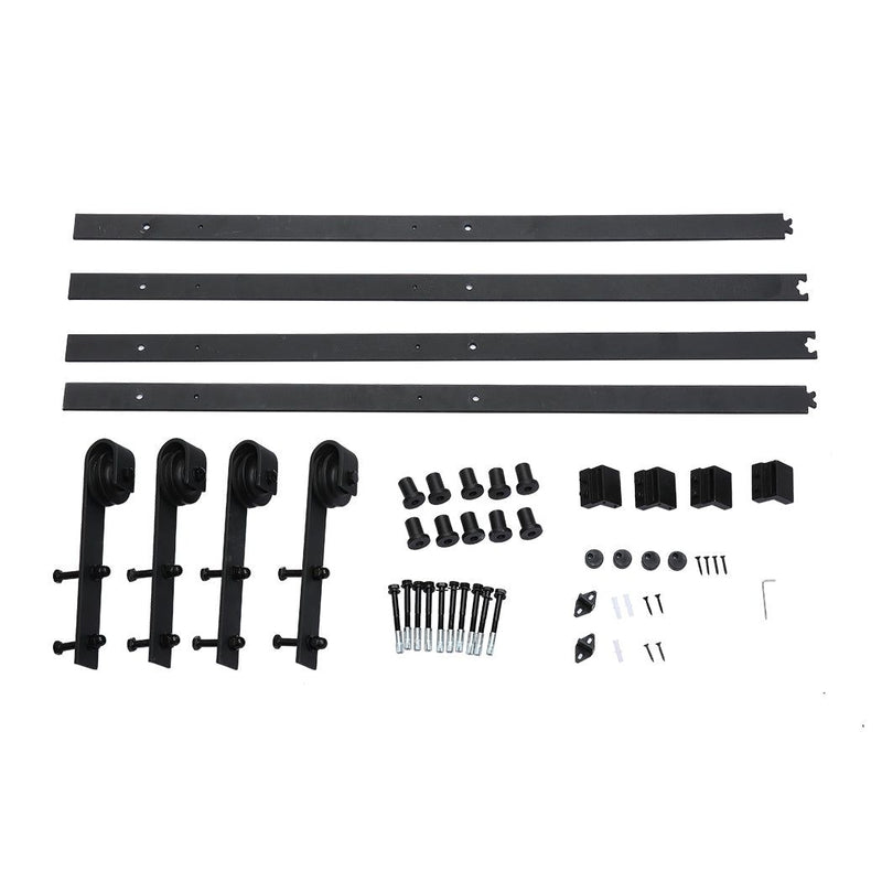 1.5m Antique Classic Style Single Sliding Barn Door Hardware Track Roller Kit