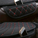 3-Piece Universal Car Seat Covers Breathable Cotton Linen Cushion Set Black