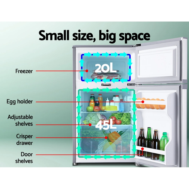 Upright Caravan Fridge Dual Compartment 12V/24V/240V