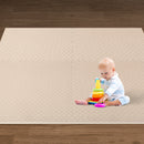 Bopeep EVA Foam Kids Play Mat Floor Kid Crawling Interlocking Home White 60x60