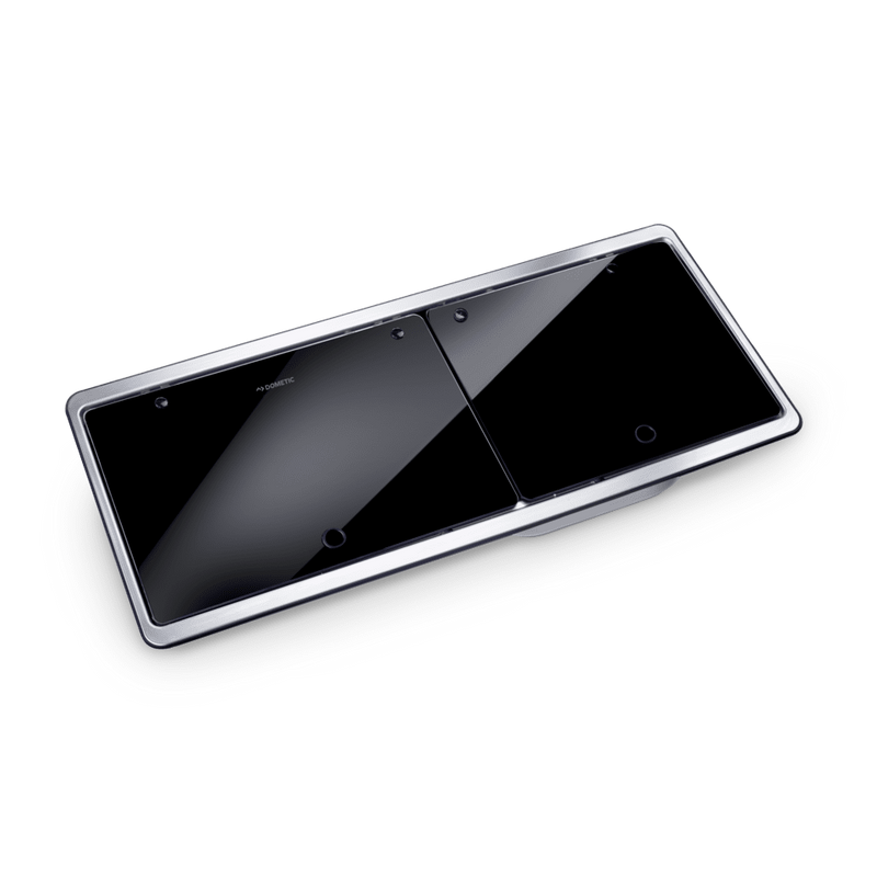 Dometic MO 9722R Two-burner hob and sink combination with glass lid, 760 x 325 mm