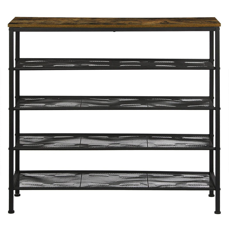 Levede 5-Tier Shoe Rack Console Table Storage Organisers Industrial Steel 100cm