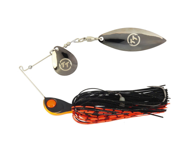 TT Lures 5/8oz Vortex+ Spinnerbait Fishing Lure - ORANGE NIGHTMARE