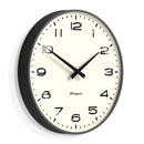 Newgate Radio City Wall Clock Black Arabic Dial - Matte Blizzard Grey