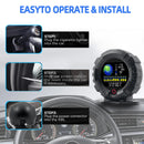 X95 GPS HUD Head Up Display 4x4 Of Road Inclinometer Black