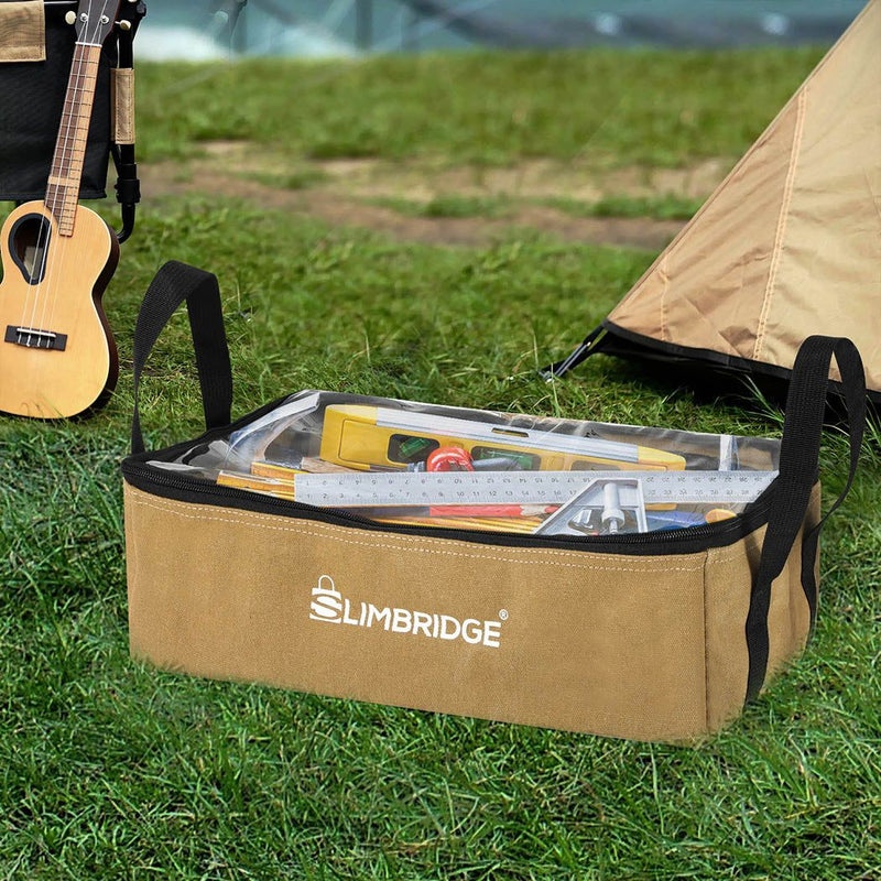 Slimbridge 3Pcs Camping Canvas Storage Bags Adventure Portable Caravan Organiser