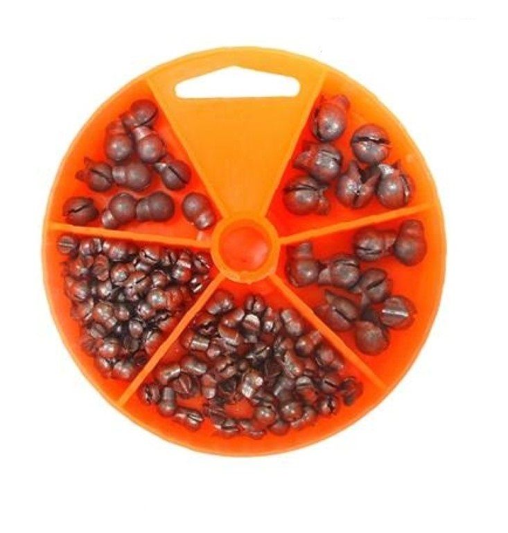 124 Gillies Split Shot Sinkers in Convenient Dial Pack - Assorted Sizes And Weights