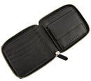 Dents Avon Mens Zip Smooth Nappa Leather Wallet  - Black (RFID Blocking)