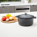 Westinghouse 5L/25cm Cast Iron Round Casserole Pot - Ombre Grey (WHCIPR2502G)