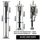 Black Jack™ Trailer Jack - Maxi - With Wiring Harness
