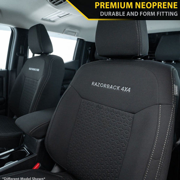 Toyota Hilux 8th Gen 48V V-Active (Leather Seats) - SR5 & Rogue GP6 Premium Neoprene 2x Front Seat Covers