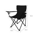 Levede 2Pcs Camping Chairs Folding Arm Foldable Portable Outdoor Fishing Picnic