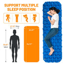 Inflatable Camping Mattress with Air Bag Blue