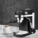 Spector Coffee Machine Electric Espresso Maker Grinder 20 Bar Milk Frother Black