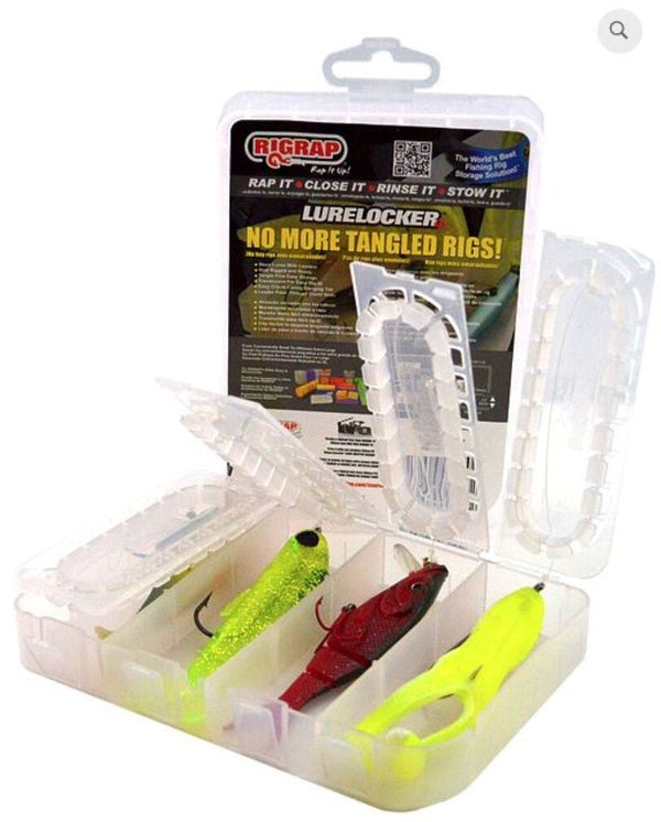 Rigrap Lure Locker Fishing Lure Box - Tangle Free Ready Rigged Lure Storage