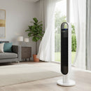 Spector Tower Fan Portable Oscillating Remote Control LED Display Timer Ionizer