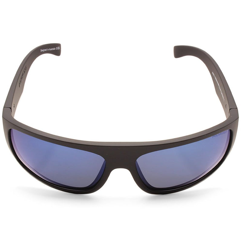 Dirty Dog Anvil Satin Black/Grey-Blue Mirror Polarised Unisex Sunglasses