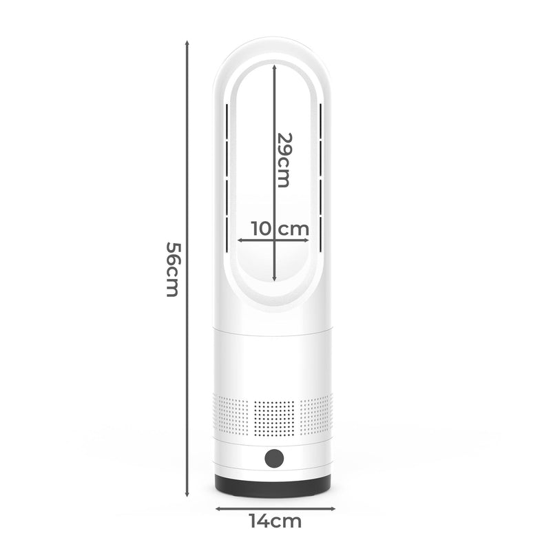 Spector Bladeless Fan 2 In 1 Oscillating Cooler & Heater Fans Remote Control