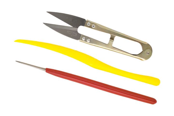 3 Pce Rod Building Tool Kit -1 x Burnishing Tool, 1 x Clippers & 1 x Thread Pick