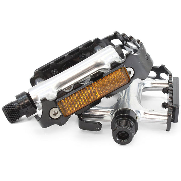 VP Components Black/Silver Alloy Body Replacement Bike Pedal Set 9/16" Thread