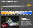 LIGHTFOX 7inch OSRAM LED Driving Spot Lights 1Lux@1,032m(Pair) 13,226Lumens