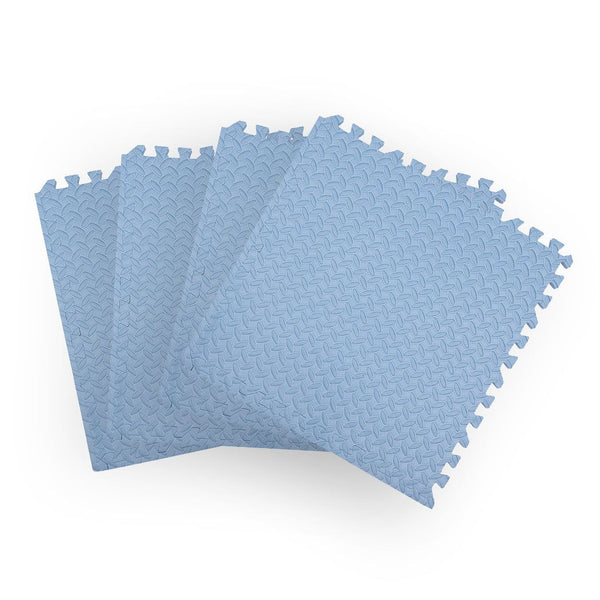 Bopeep EVA Foam Kids Play Mat Floor Kid Crawling Interlocking Home Blue 60x60