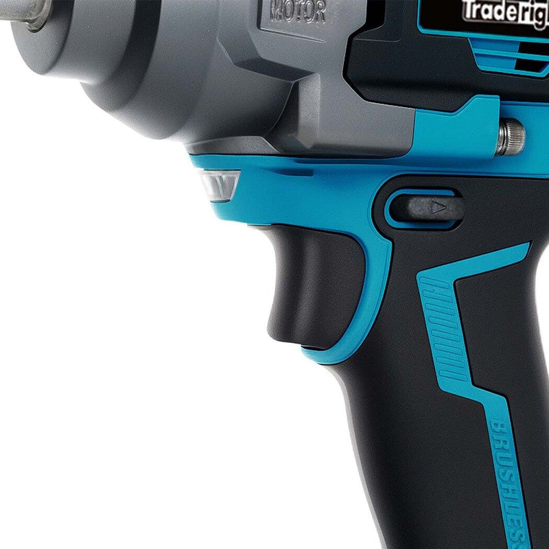 Traderight 21V Brushless Impact Wrench 1/2" Rattle Gun 2×4.0Ah 1200Nm Kit Set