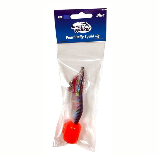 Jarvis Walker Size 2.5 Pearl Belly Squid Jig Lure - Blue