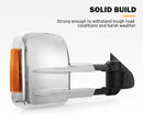 SAN HIMA Extendable Towing Mirrors Gen1 fit Nissan Navara D23 NP300 2015-On Chrome