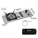 Camping Gas Stove High-Power Folding Stainless Steel Grill Burner Silver