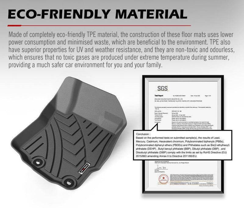 KIWI MASTER 3D TPE Car Floor Mats Liner fit Mitsubishi Outlander MY 2007-2021