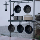 Camping Storage Detachable Organizer Rack Black