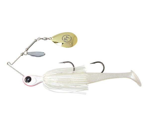 TT Lures 1oz Tornado+ Double Colorado Rigged Spinnerbait Lure - PEARL