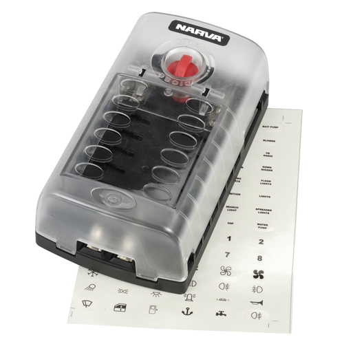 Narva 12 Way Fuse Distribution Box 54450BL