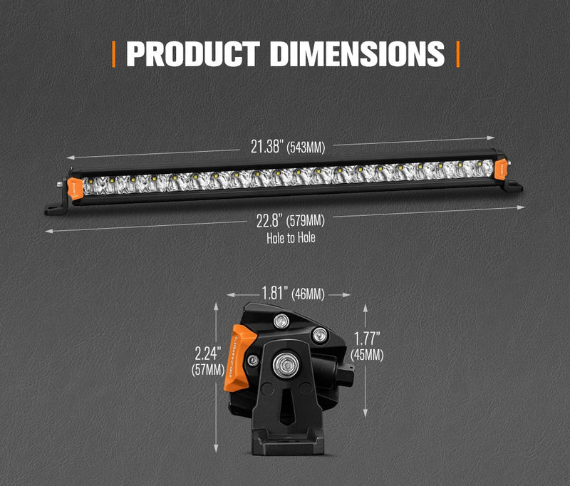 Vega Series 20inch Osram LED Light Bar 1Lux @ 453m 12,580 Lumens