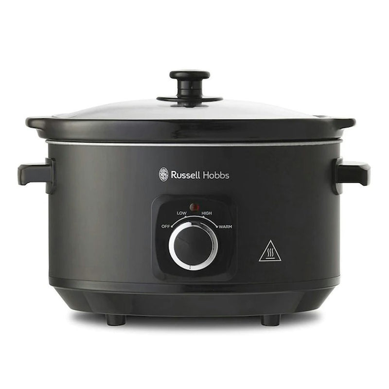 Russell Hobbs RHSC4A Electric 4L Slow Cooker/Ceramic Bowl Pot w/ Lid Matte Black