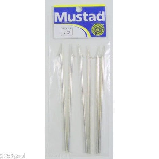 6 x Mustad 455D 1 Barb Fishing Spear Heads - 132mm Replacement Spear Point