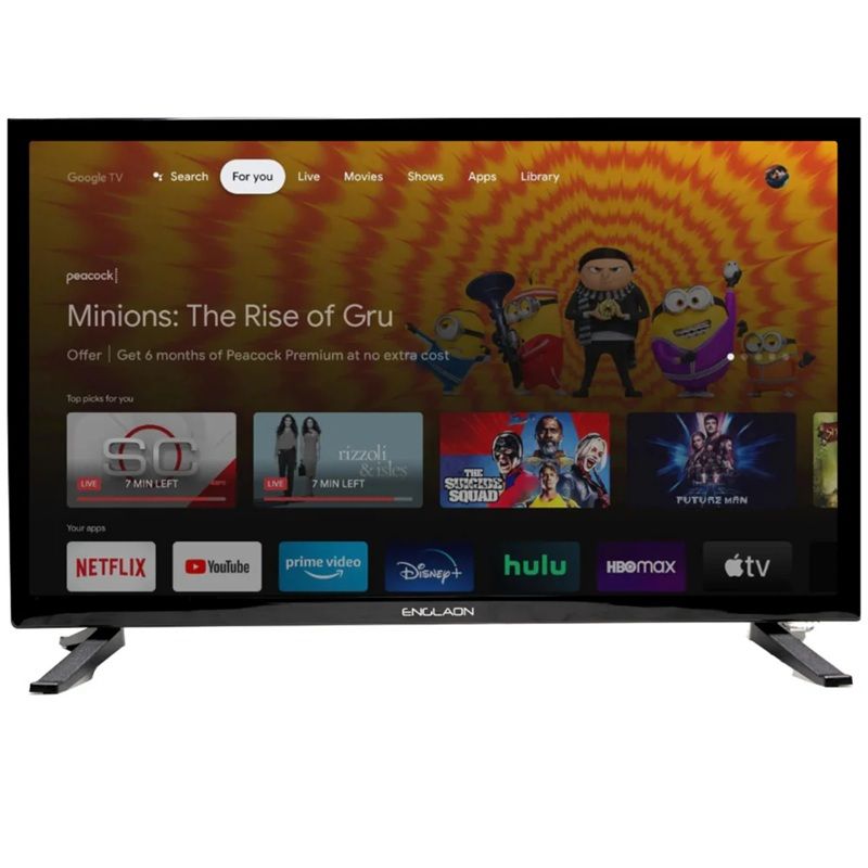 ENGLAON 27’’ Full HD 12V Smart TV With Chromecast, Bluetooth & Google TV