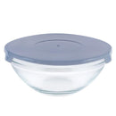 Glass Round Nesting Bowl Set With Lid Set 5pc