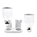 Toque Double Cereal Dispenser Dry Food Storage Container Dispense Machine White