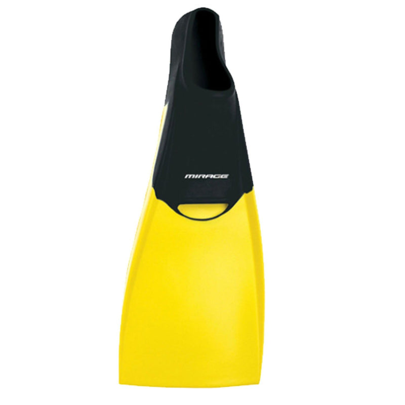 Mirage Deluxe Yellow Rubber Floatable Swim Flipper Fins Sizes Baby to ML (7-9)