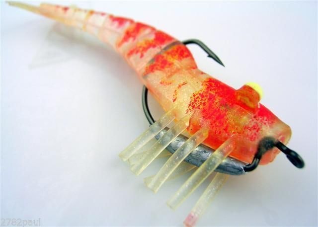 89mm Zerek Live Shrimp Pre Rigged Lumo Eyes Jointed Body Lure