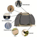 6-8 Person All-Season Portable Sheer Camping Tent