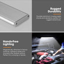 San Hima LED Camping Strip Light White Amber Lamp w/ Rechargeable Battery Sliver